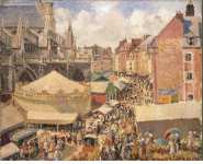 Pissarro Camille Fair in Dieppe Sunny Morning  - Hermitage